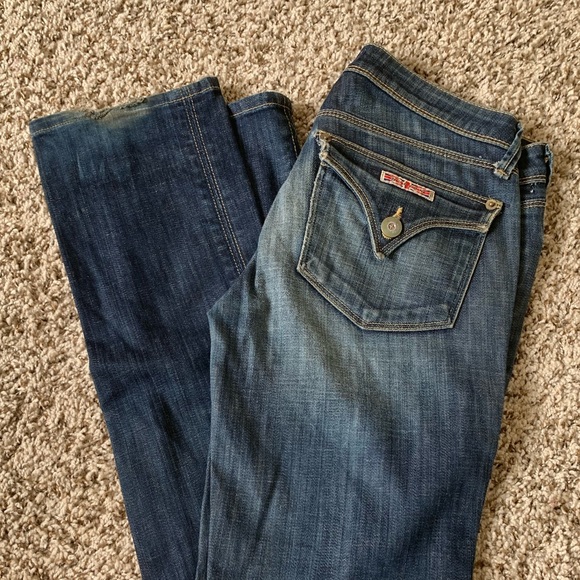 Hudson boot cut, dark denim, torn knees - Picture 3 of 7